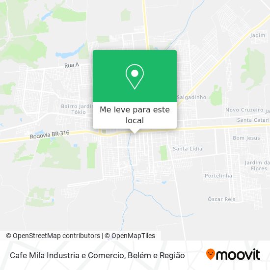 Cafe Mila Industria e Comercio mapa