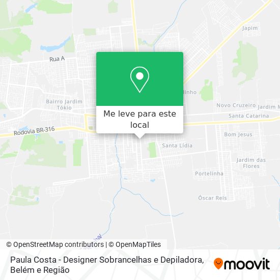 Paula Costa - Designer Sobrancelhas e Depiladora mapa