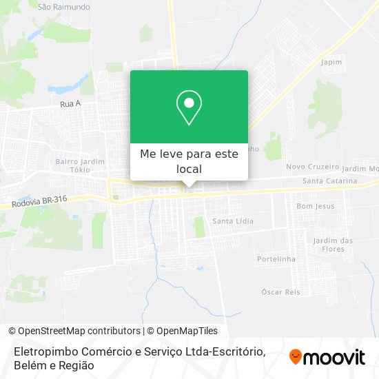 Eletropimbo Comércio e Serviço Ltda-Escritório mapa