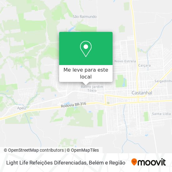 Light Life Refeições Diferenciadas mapa