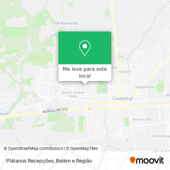 Plátanus Recepções mapa