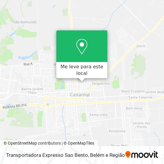 Transportadora Expresso Sao Bento mapa