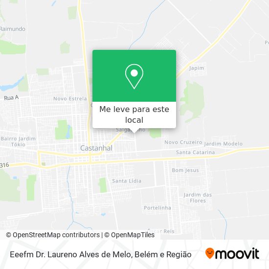 Eeefm Dr. Laureno Alves de Melo mapa