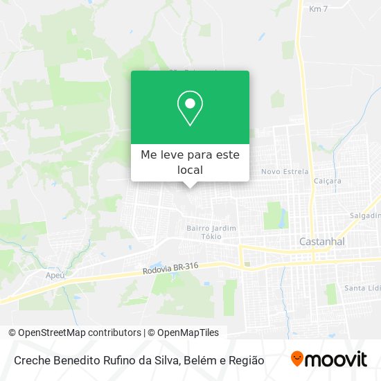 Creche Benedito Rufino da Silva mapa