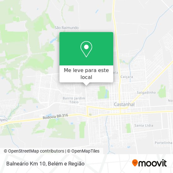Balneário Km 10 mapa