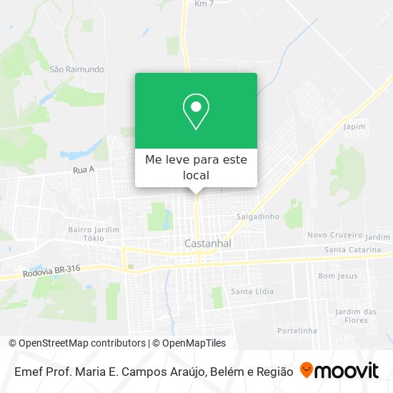 Emef Prof. Maria E. Campos Araújo mapa