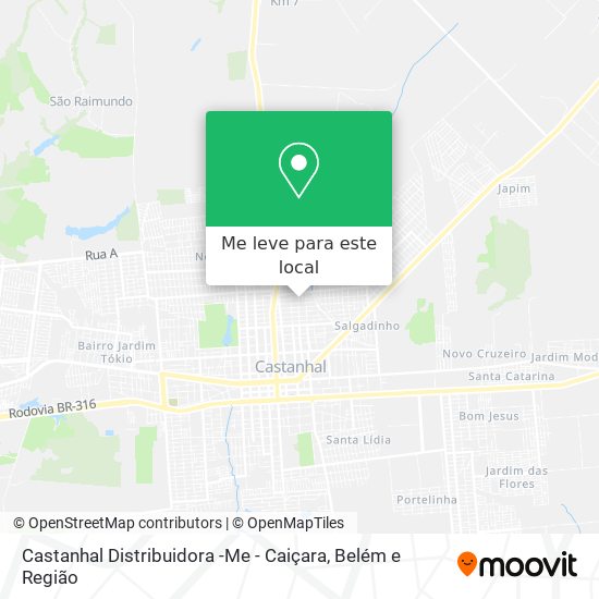 Castanhal Distribuidora -Me - Caiçara mapa