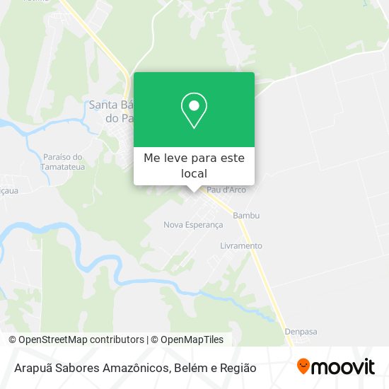 Arapuã Sabores Amazônicos mapa