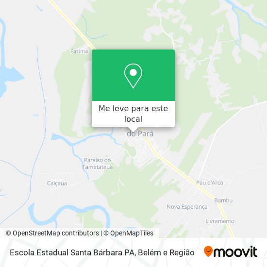 Escola Estadual Santa Bárbara PA mapa