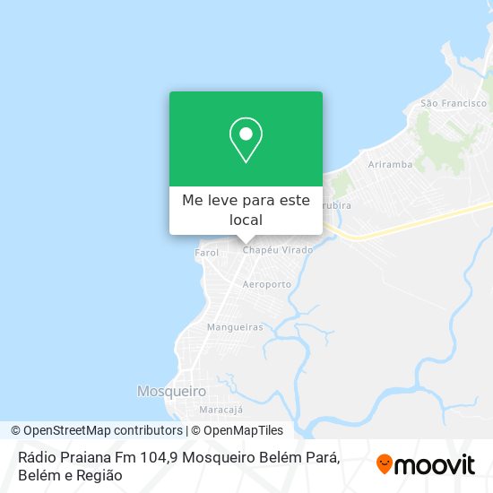 Rádio Praiana Fm 104,9 Mosqueiro Belém Pará mapa