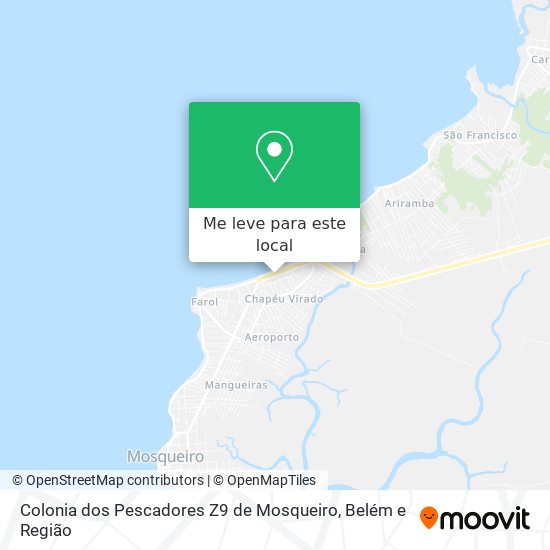 Colonia dos Pescadores Z9 de Mosqueiro mapa