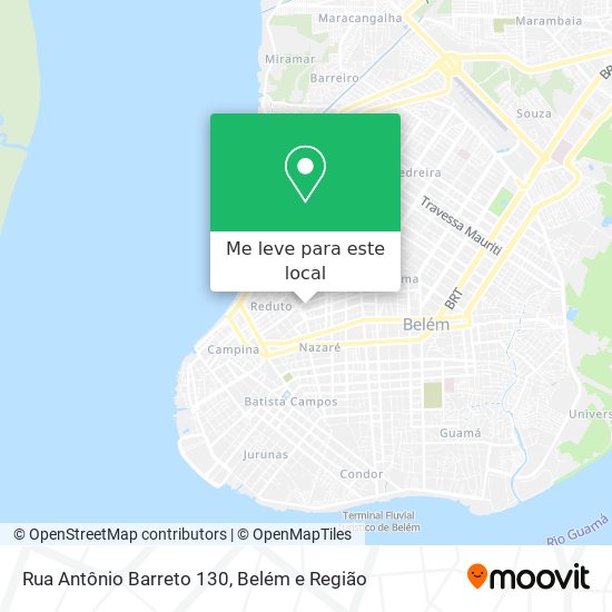 Rua Antônio Barreto 130 mapa