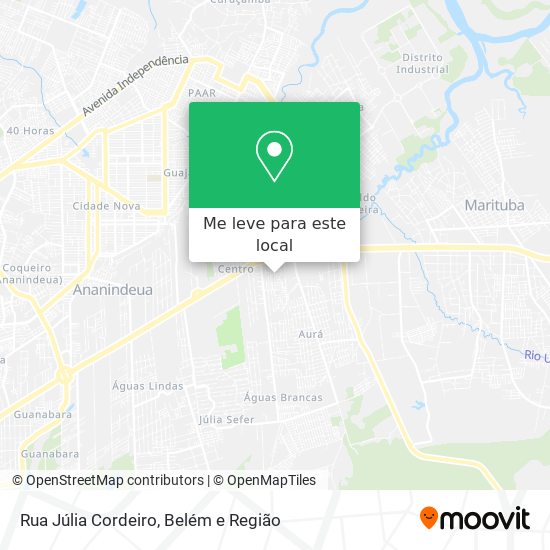 Rua Júlia Cordeiro mapa