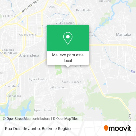 Rua Dois de Junho mapa