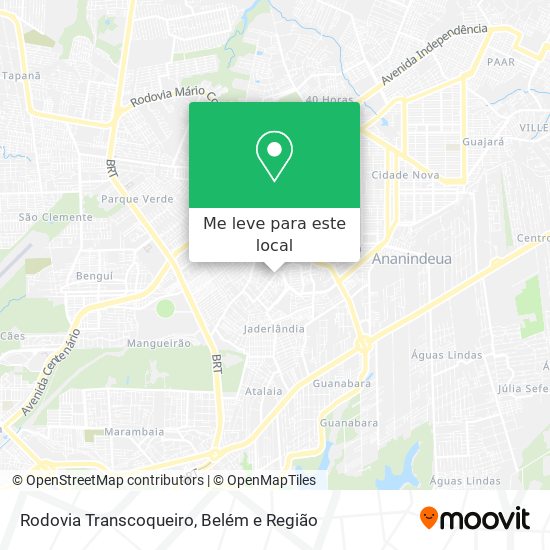 Rodovia Transcoqueiro mapa