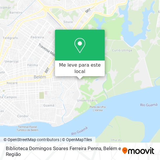 Biblioteca Domingos Soares Ferreira Penna mapa