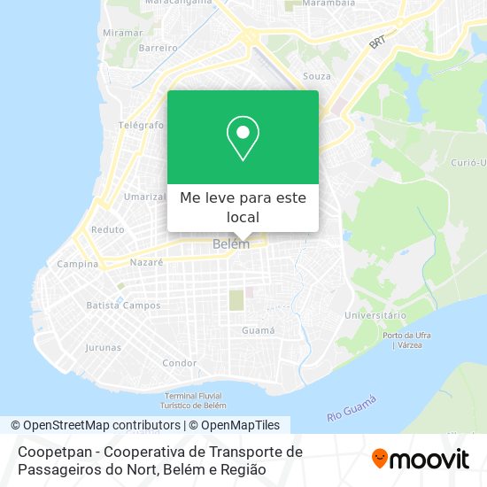 Coopetpan - Cooperativa de Transporte de Passageiros do Nort mapa