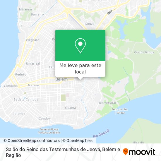 Salão do Reino das Testemunhas de Jeová mapa