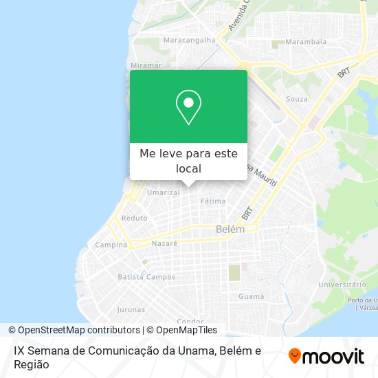 IX Semana de Comunicação da Unama mapa