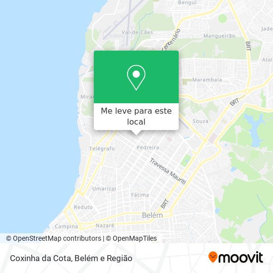 Coxinha da Cota mapa