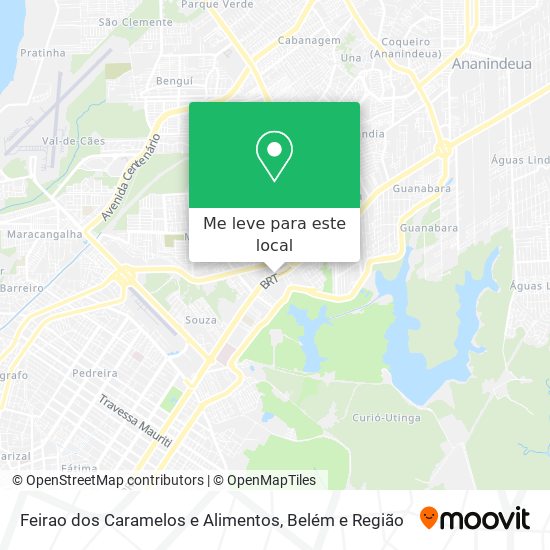 Feirao dos Caramelos e Alimentos mapa