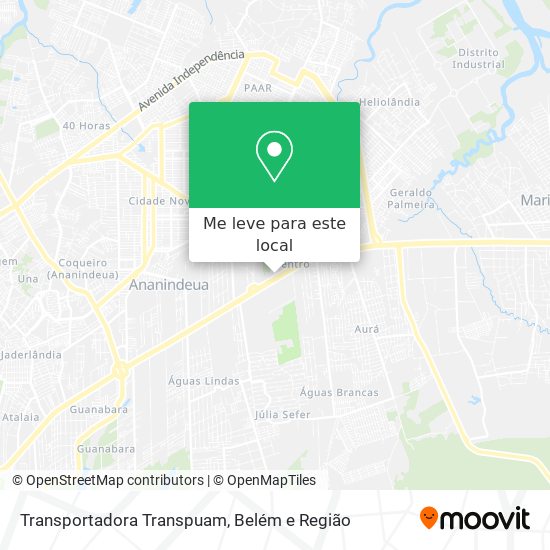 Transportadora Transpuam mapa