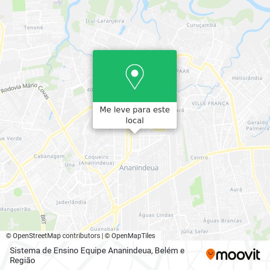 Sistema de Ensino Equipe Ananindeua mapa
