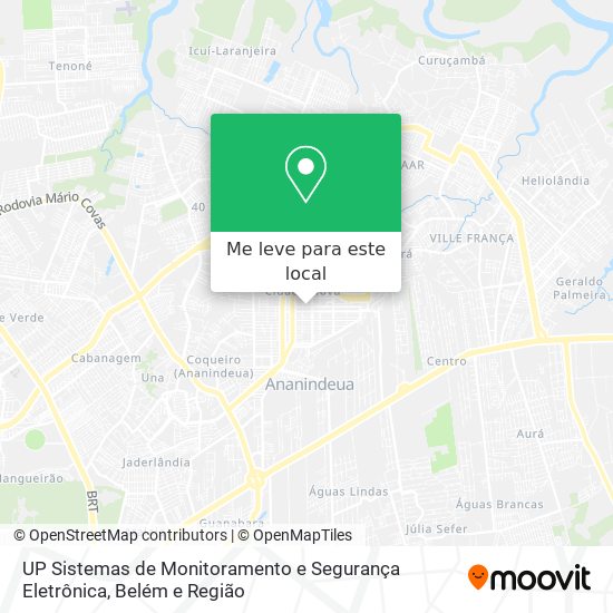 UP Sistemas de Monitoramento e Segurança Eletrônica mapa