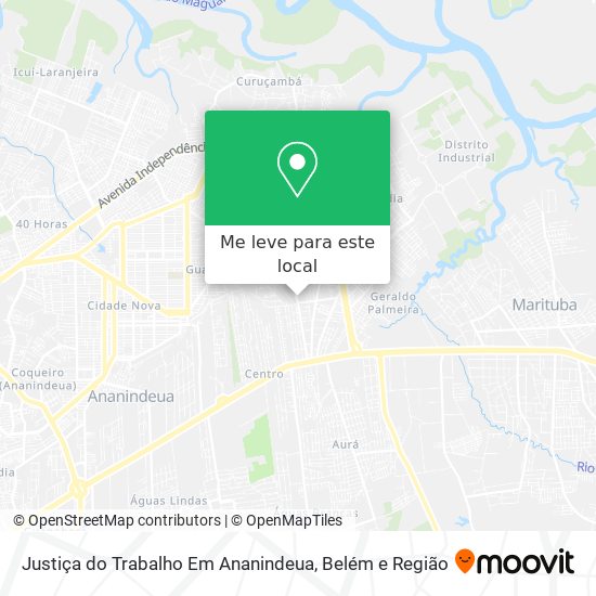 Justiça do Trabalho Em Ananindeua mapa