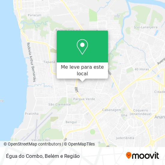 Égua do Combo mapa