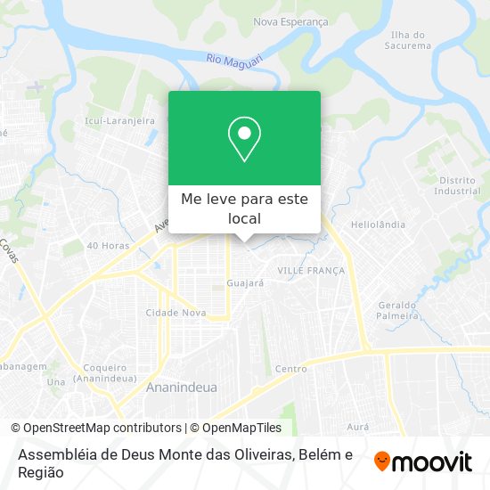 Assembléia de Deus Monte das Oliveiras mapa