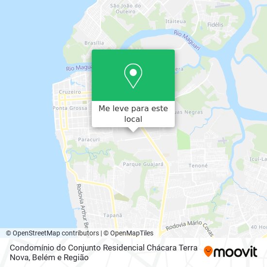 Condomínio do Conjunto Residencial Chácara Terra Nova mapa