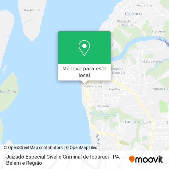 Juizado Especial Civel e Criminal de Icoaraci - PA mapa