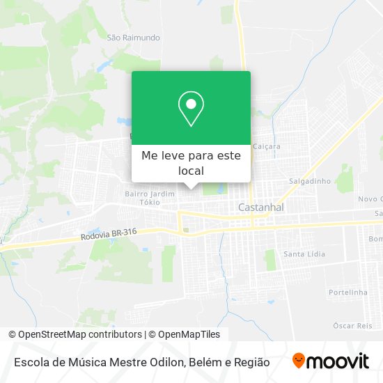 Escola de Música Mestre Odilon mapa