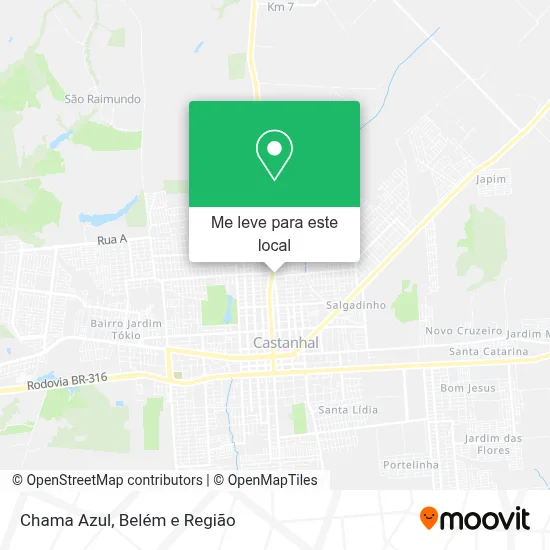 Chama Azul mapa