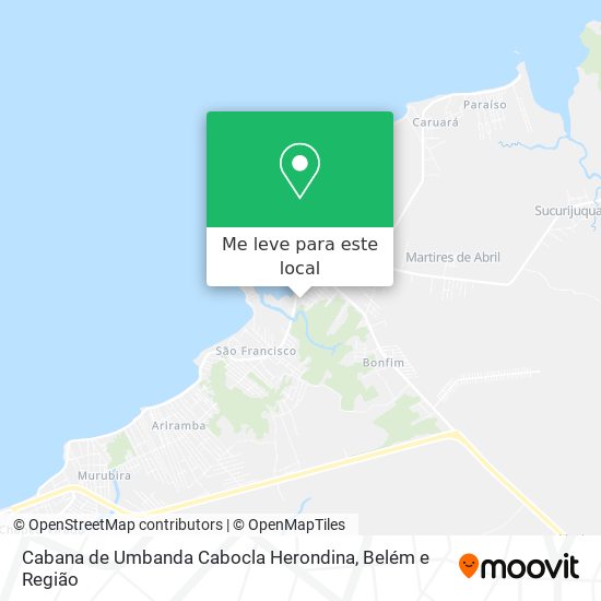 Cabana de Umbanda Cabocla Herondina mapa