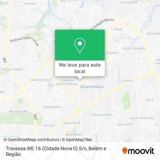 Travessa WE 16 (Cidade Nova II) S / n mapa