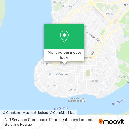 N R Servicos Comercio e Representacoes Limitada mapa