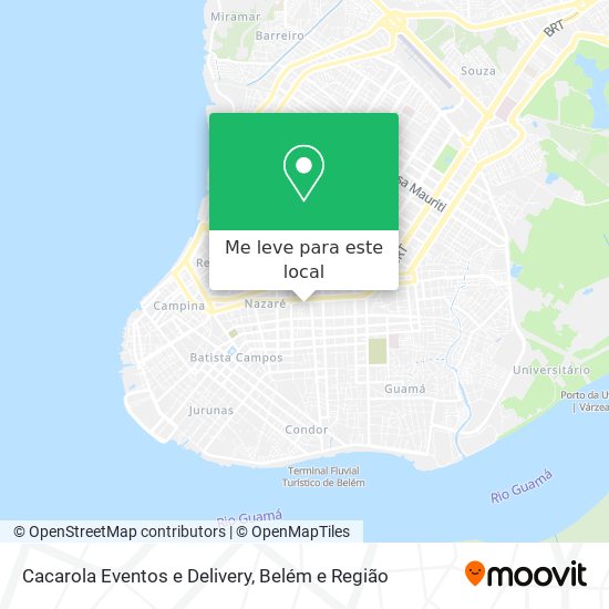 Cacarola Eventos e Delivery mapa