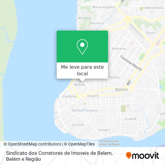 Sindicato dos Corretores de Imoveis de Belem mapa