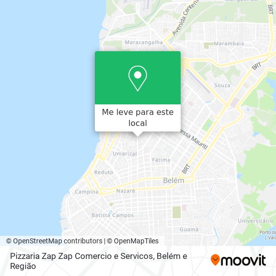 Pizzaria Zap Zap Comercio e Servicos mapa