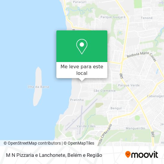 M N Pizzaria e Lanchonete mapa