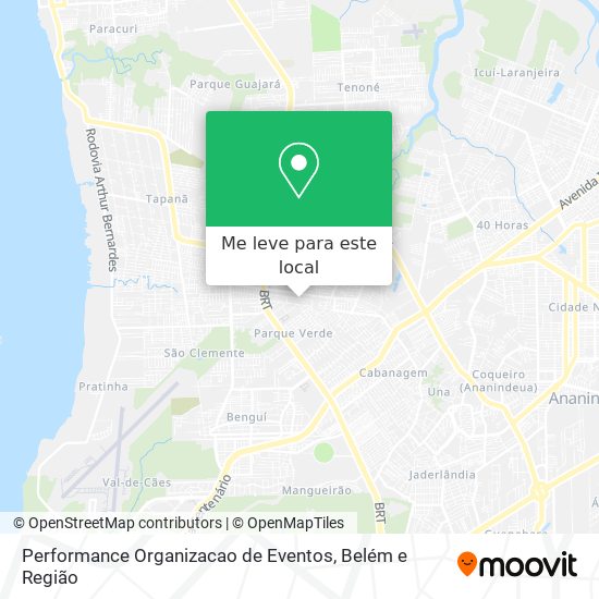 Performance Organizacao de Eventos mapa