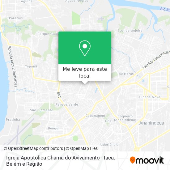 Igreja Apostolica Chama do Avivamento - Iaca mapa