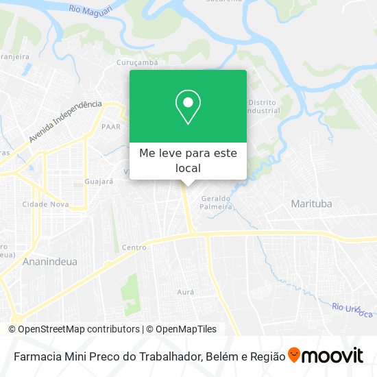 Farmacia Mini Preco do Trabalhador mapa