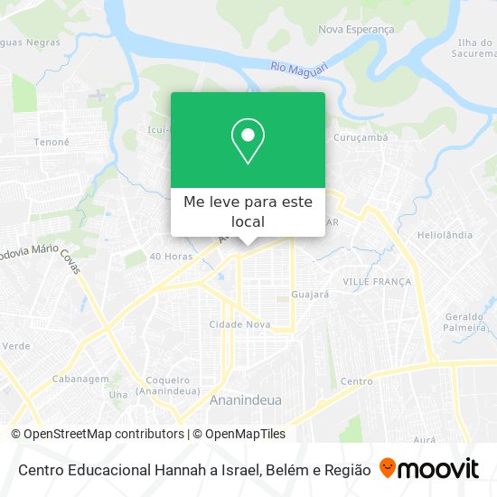Centro Educacional Hannah a Israel mapa