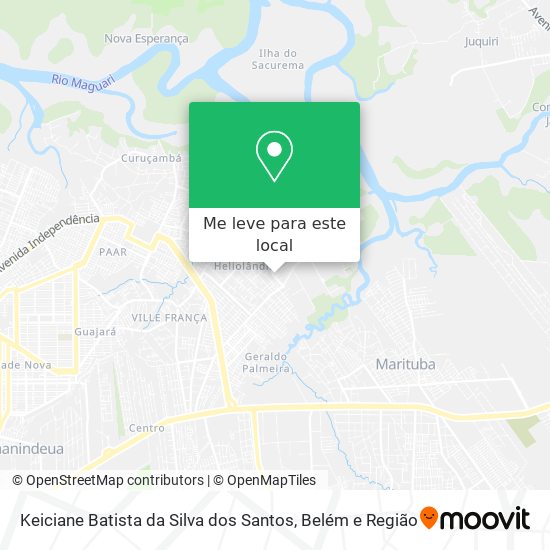 Keiciane Batista da Silva dos Santos mapa