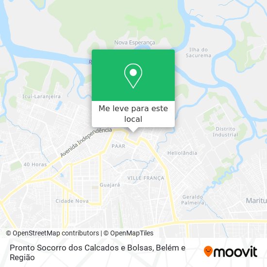Pronto Socorro dos Calcados e Bolsas mapa