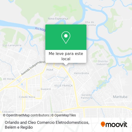 Orlando and Cleo Comercio Eletrodomesticos mapa