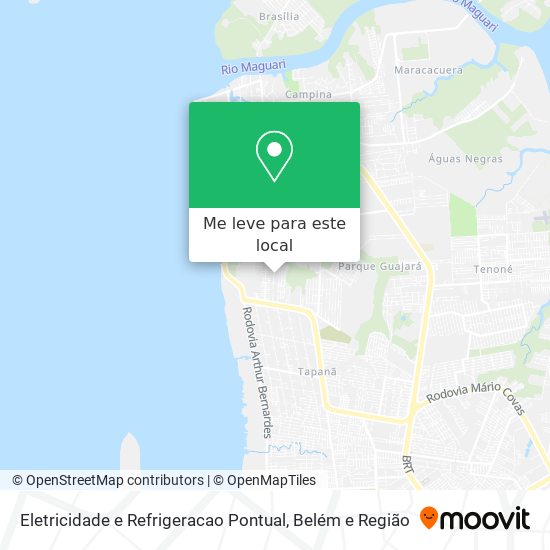 Eletricidade e Refrigeracao Pontual mapa